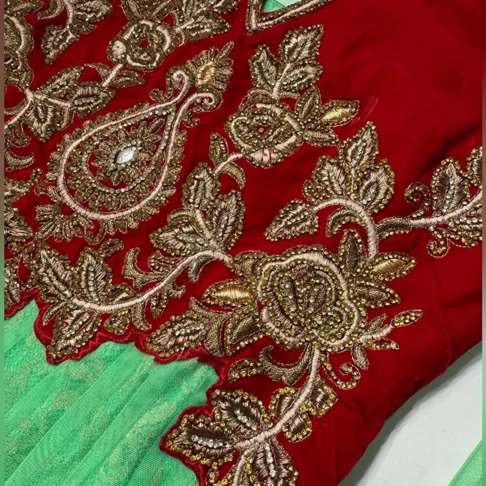Vintage Renaissance Arabian Ornate Beaded Costume Cosplay Dress Shawl Size M/L - Picture 3 of 6